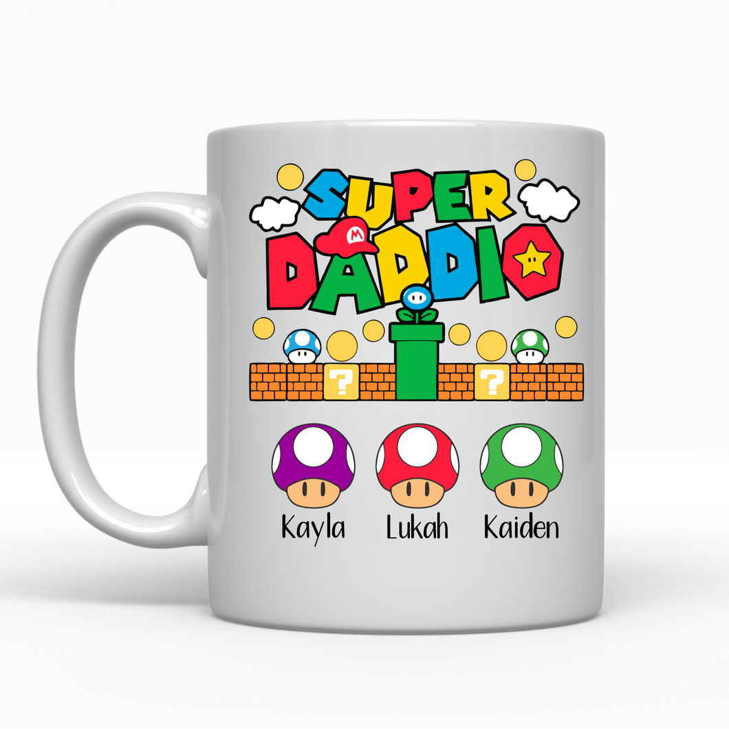 Personalised Super Daddio Ceramic Mug