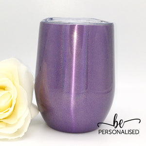 Shimmer Coffee/Wine Insulated Tumbler - Purple