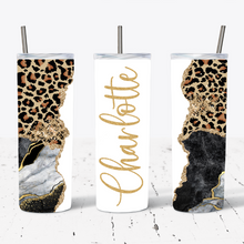 Load image into Gallery viewer, Personalised Leopard Print Black Marble