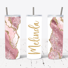 Load image into Gallery viewer, Personalised Pink Marble Glitter