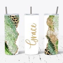 Load image into Gallery viewer, Personalised Green Glitter Leopard