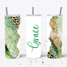 Load image into Gallery viewer, Personalised Green Glitter Leopard