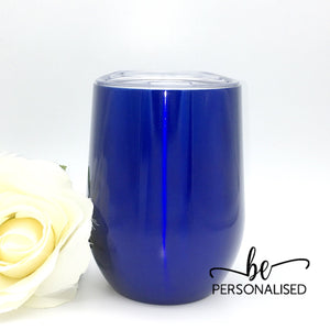 Plain Coffee/Wine Insulated Tumbler - Royal Blue