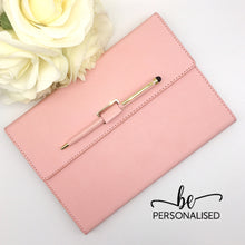 Load image into Gallery viewer, Light Pink PU Leather A5 Notebook with pen