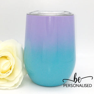 Two Tone Coffee/Wine Insulated Tumbler - Purple and Blue