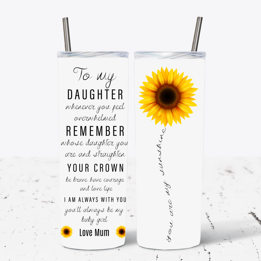 Daughter Quote Sunflower