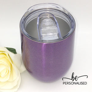 Shimmer Coffee/Wine Insulated Tumbler - Purple