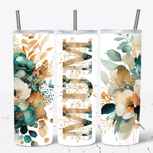 Load image into Gallery viewer, Emerald Green Floral Alphabet Personalised Tumbler
