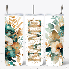 Load image into Gallery viewer, Emerald Green Floral Alphabet Personalised Tumbler