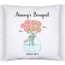 Load image into Gallery viewer, Grandmothers Bouqet - Birth Month Flower - Cushion