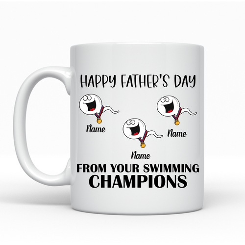 Dads Swimming Champion's Father's Day Ceramic Mug