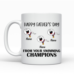 Dads Swimming Champion's Father's Day Ceramic Mug
