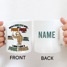 Load image into Gallery viewer, Sloth ‘I don’t give a f*ck’ Ceramic Mug