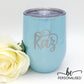 Shimmer Coffee/Wine Insulated Tumbler - Light Blue