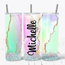 Load image into Gallery viewer, Pastel Agate Personalised Tumbler