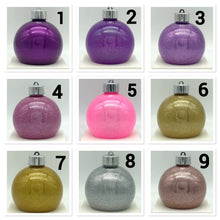 Load image into Gallery viewer, Double Sided Baby&#39;s First Christmas Glitter Baubles