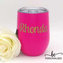 Load image into Gallery viewer, Plain Coffee/Wine Insulated Tumbler - Hot Pink