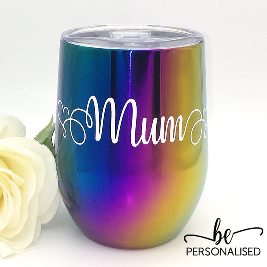 Gradient Metallic Coffee/Wine Insulated Tumbler - Blue, Purple and Yellow