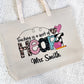 Personalised Teaching is a work of heart Tote Bag