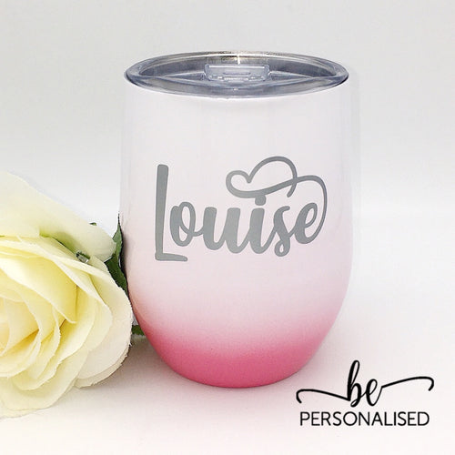 Ombré Coffee/Wine Insulated Tumbler - Pink
