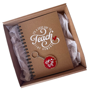 ‘Tiny Humans’ Notebook and Keyring gift box