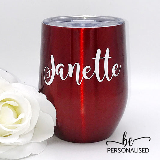 Plain Coffee/Wine Insulated Tumbler - Red