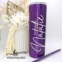 Load image into Gallery viewer, 20oz Skinny Insulated Tumbler - Shimmer Purple