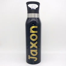 Load image into Gallery viewer, Black 500ml Double Wall Stainless Steel Bottle