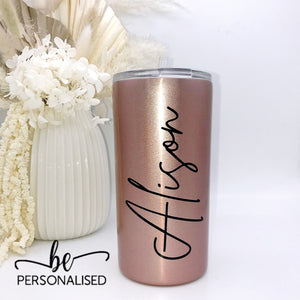 12oz Straight Insulated Tumbler - Rose Gold