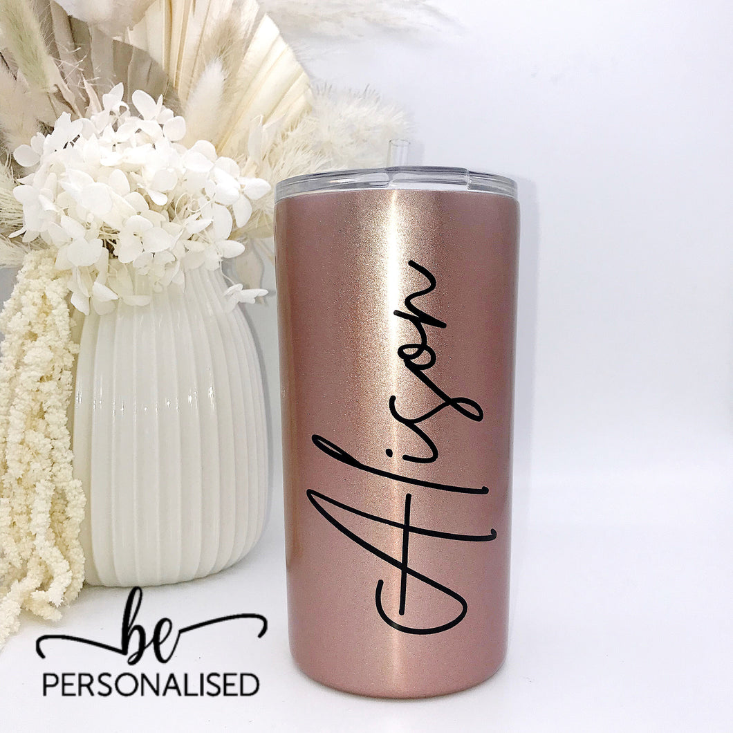 12oz Straight Insulated Tumbler - Rose Gold