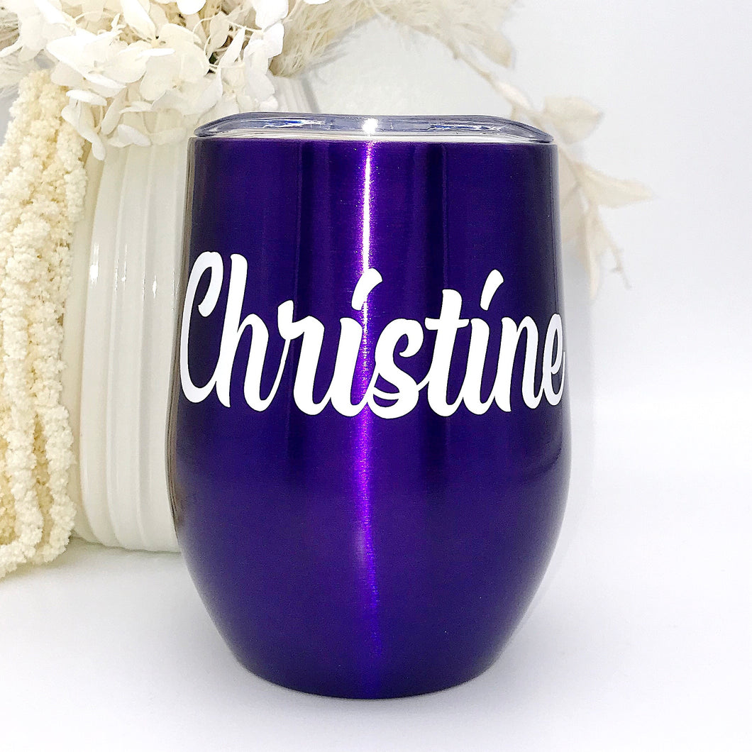 Plain Coffee/Wine Insulated Tumbler - Purple