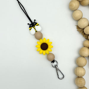 Bumble Bee and Sunflower Lanyard