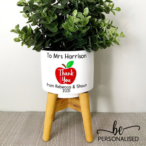 Teacher Gift Mini Pot Plant “ Thank you - Apple”