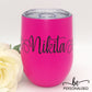 Plain Coffee/Wine Insulated Tumbler - Hot Pink