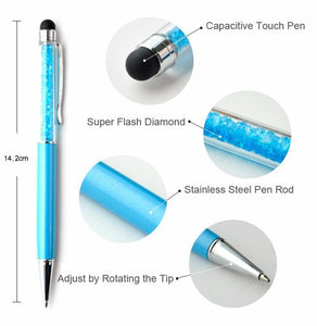 Black Personalised Crystal Ball Point Pen