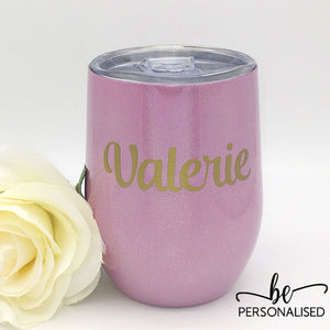 Shimmer Coffee/Wine Insulated Tumbler - Pink