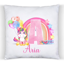 Load image into Gallery viewer, Personalised Unicorn Alphabet Cushion